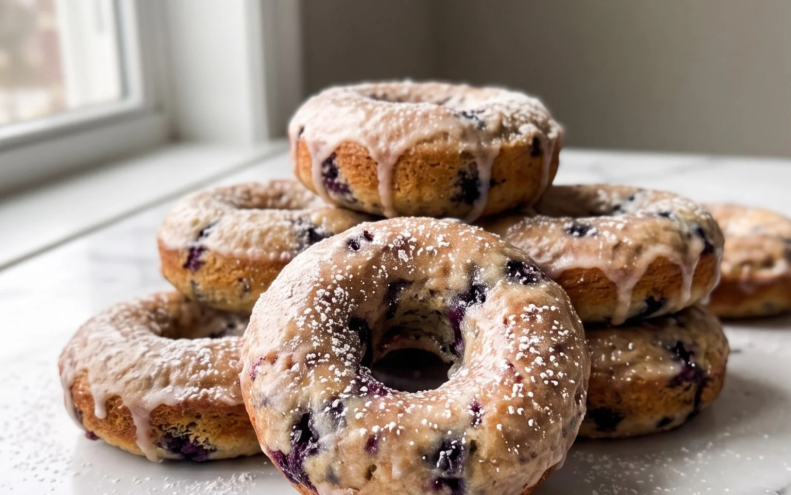 Blueberry Cake Donuts