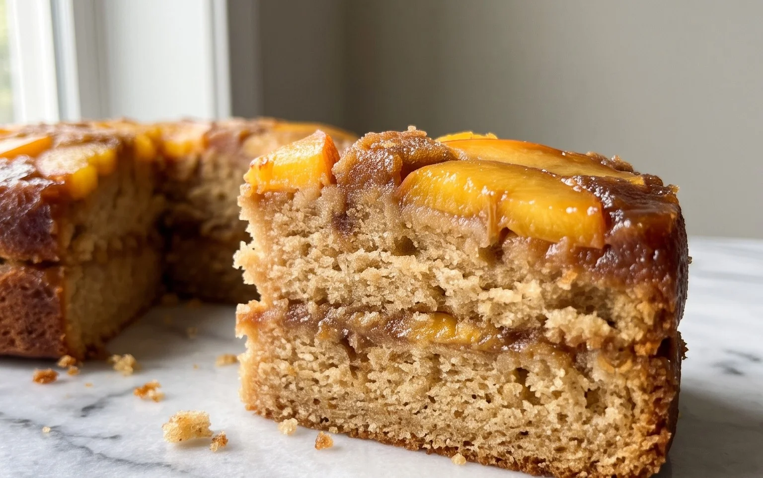 Brown Sugar Peach Cake
