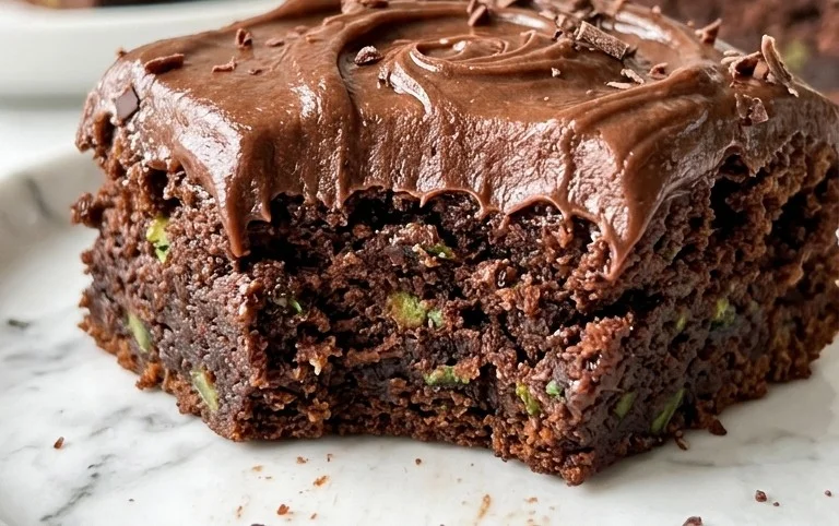 Zucchini Brownies with 1 minute Frosting!