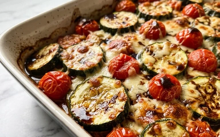 Balsamic Zucchini Tomato Bake